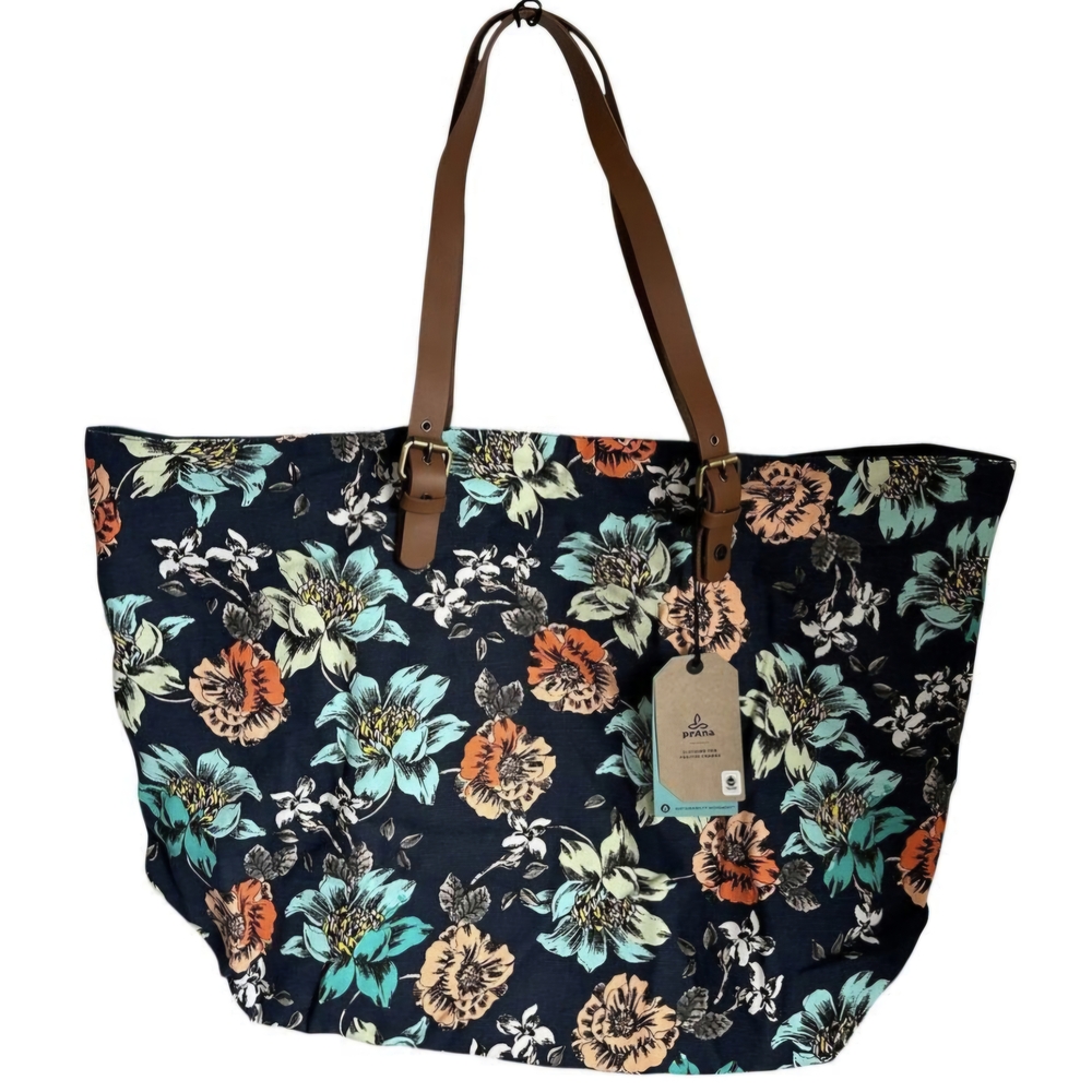 Prana, Large Slouch Tote, In Beautiful Atlantic Camelia- BNWT!